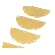 Accessoire de montage et tissage multi-rangs demi-lune 40x20 mm laiton brut