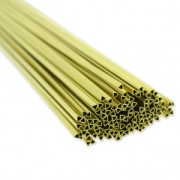 Tube triangle 3x280mm en laiton pour réaliser des suspensions géométriques