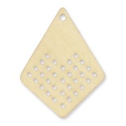 Pendentif losange en bois brut 53 mm à personnaliser ou à broder pour créations DIY