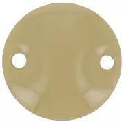 Intercalaires en métal ronds 2 trous résine époxy 10 mm Kaki x5