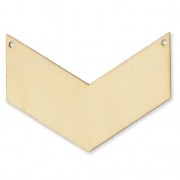 Intercalaire chevron 2 trous en bois brut à peindre ou customiser 80x60mm pour création DIY de collier ou sautoir|raw }}