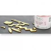 Intercalaire chevron 2 trous en bois brut à peindre ou customiser 80x60mm pour création DIY de collier ou sautoir