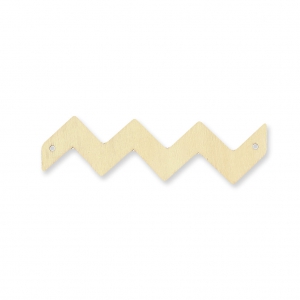 Intercalaire chevron 2 trous en bois brut à peindre ou customiser 77x21mm pour création DIY de collier ou sautoir