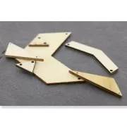 Pendentif flèche en bois brut à peindre ou customiser 60 mm pour des créations style Hygge Scandinave