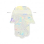 Main de Fatma percée de part en part 14 mm imitation Opale|raw }}