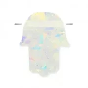 Main de Fatma percée de part en part 14 mm imitation Opale