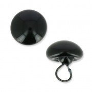 Oeil d'animal en verre à coudre 12 mm Noir x1