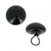 Oeil d'animal en verre à coudre 12 mm Noir x1