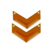 Intercalaires en métal chevron 2 trous résine époxy 29 mm Terracotta x2|raw }}