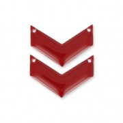 Intercalaires en métal chevron 2 trous résine époxy 29 mm - Rouge foncé x2|raw }}
