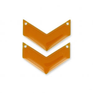 Intercalaires en métal chevron 2 trous résine époxy 29 mm Moutarde x2