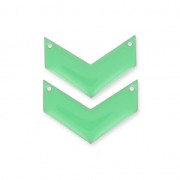 Intercalaires en métal chevron 2 trous résine époxy 29 mm Mint x2|raw }}