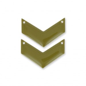 Intercalaires en métal chevron 2 trous résine époxy 29 mm Kaki x2