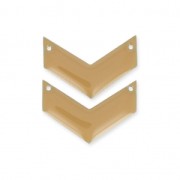 Intercalaires en métal chevron 2 trous résine époxy 29 mm Beige x2