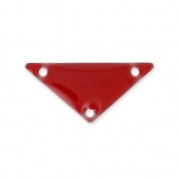 Intercalaires en métal triangle 3 trous résine époxy 20 mm - Rouge foncé x5