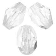 Olives facettées 6x4 mm Crystal x25