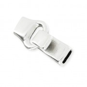 Fermoir en métal forme crochet pour lacet 5 mm Placage Argent fin vieilli x1|raw }}