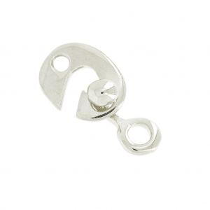 Fermoir en métal forme crochet 26x13 mm Placage Argent fin vieilli x1