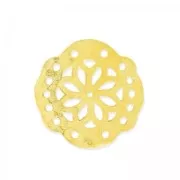 Intercalaire martelé 5 rangs décor mandalas 19 mm Doré à l'or fin satiné x1