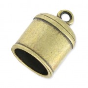 Embout pour création de bijoux spirale ou pour cordon 10 mm bronze|raw }}