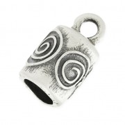 Embout pour cordon 8.8 mm Placage Argent fin vieilli