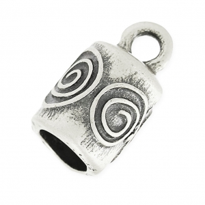 Embout pour cordon 8.8 mm Placage Argent fin vieilli