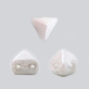 Perles en verre Super-Khéops® par Puca® 6 mm Chalkwhite Ceramic Look x10g