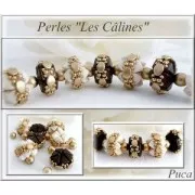 Perles en verre Super-Khéops® par Puca® 6 mm Chalkwhite Ceramic Look x10g