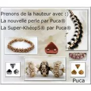Perles en verre Super-Khéops® par Puca® 6 mm Opaque Lilas Ceramic Look x10g