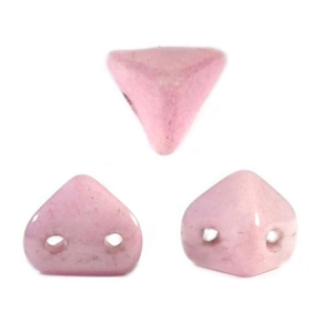 Perles en verre Super-Khéops® par Puca® 6mm Op Light Rose Ceramic Look x10g