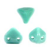 Perles en verre Super-Khéops® par Puca® 6 mm Green Turquoise x10g
