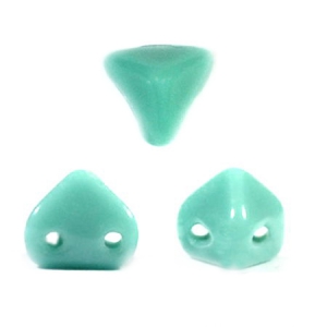 Perles en verre Super-Khéops® par Puca® 6 mm Green Turquoise x10g