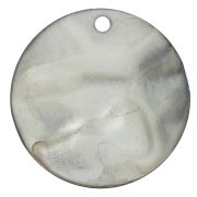 Sequin rond Nacre 30 mm Gris x1