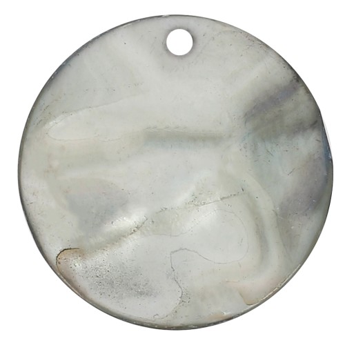 Sequin rond Nacre 30 mm Gris x1