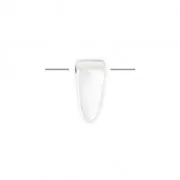 Breloque en métal goutte plate forme spike 10x4.7 mm Placage Argent fin vieilli x1