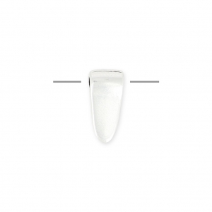 Breloque en métal goutte plate forme spike 10x4.7 mm Placage Argent fin vieilli x1