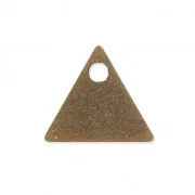 Sequins en métal lisse triangle 8 mm bronze x8