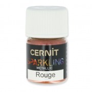 Poudre de mica pour la pâte polymère Cernit Sparkling Metallic Rouge 400 x3g