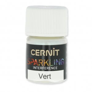 Poudre de mica pour la pâte polymère Cernit Sparkling Interference Vert 600 x5g