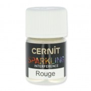 Poudre de mica pour la pâte polymère Cernit Sparkling Interference Rouge 400 x5g|raw }}