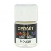 Poudre de mica pour la pâte polymère Cernit Sparkling Interference Rouge 400 x5g
