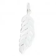 Breloque forme feuille 25 mm en Argent 925  x1