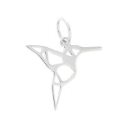 Breloque colibri origami 19 mm en Argent 925  x1|raw }}