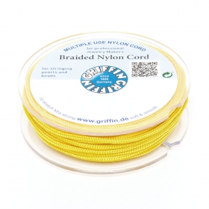 Fil de jade / Fil nylon tressé européen Griffin 1.5 mm Yellow x20m