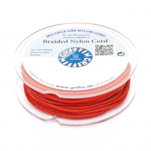 Fil de jade / Fil nylon tressé européen Griffin 1.5 mm Red  x20m