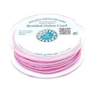 Fil de jade / Fil nylon tressé européen Griffin 1.5 mm Dark Pink x20m
