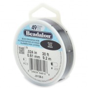Fil Cablé 49 brins 0.61 mm - Beadalon - Noir x9,2 m|raw }}