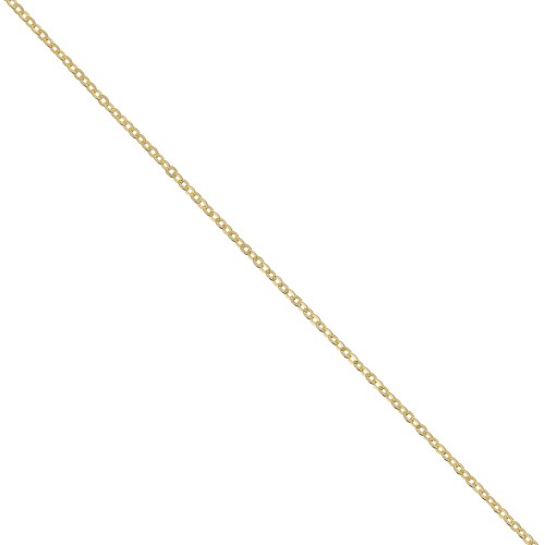 Chaîne maille Forçat limée 1.4 mm en Argent 925 doré à l'or fin x 50cm