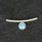 Tube 30x2.1 mm avec serti pour cabochon fond plat 6 mm - Argent 925 x1