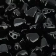 Perles en verre tchèque deux trous Nib-Bit 6x5 mm - Jet  x10g